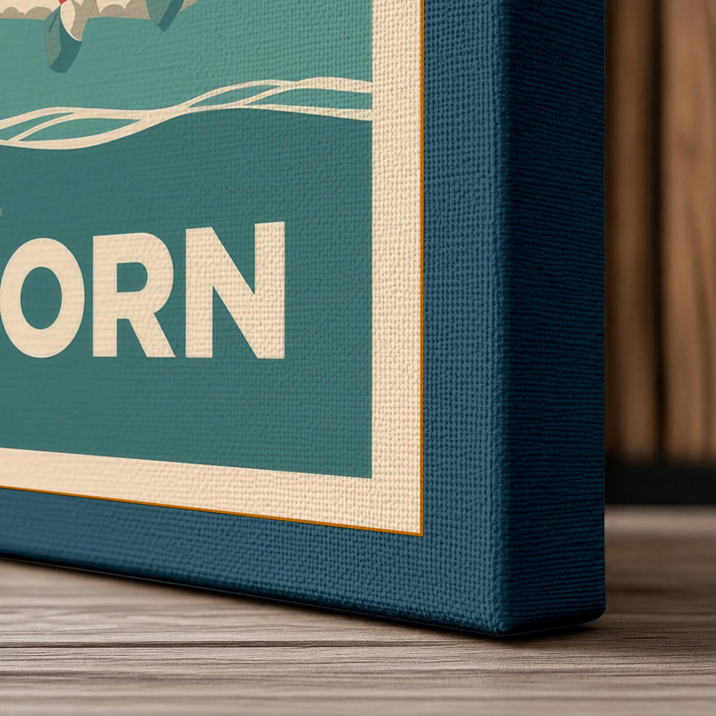 Print, 30x20 - 76.2 x 50.8 cm, Teal Border