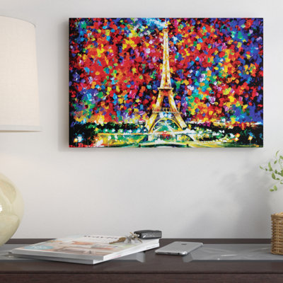 « paris of my rêve » par» leonid afremov,, reproduction d’art sur toile tendue