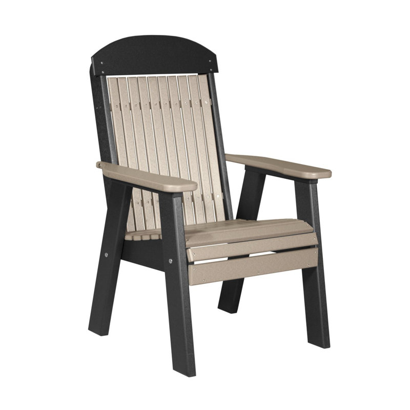 Banc de parc en plastique classic Solok, Bois vieilli / noir