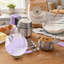 Ensemble de 16 tasses et cuillères à mesurer magnétiques, ensemble de mesure de cuisine à double échelle en acier inoxydable 304 mauve avec niveleur