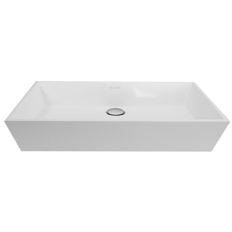 Nantucket Sinks 15'' Glossy Rectangular Bathroom Sink
