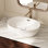 Lavabo vasque ovale en céramique blanc avec trop-plein 19 po x 14 po Los Flexi, facile à installer pour les petites salles de bain