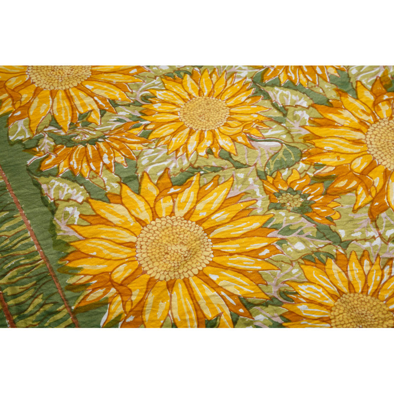 Sunflower Handmade Floral Tablecloth