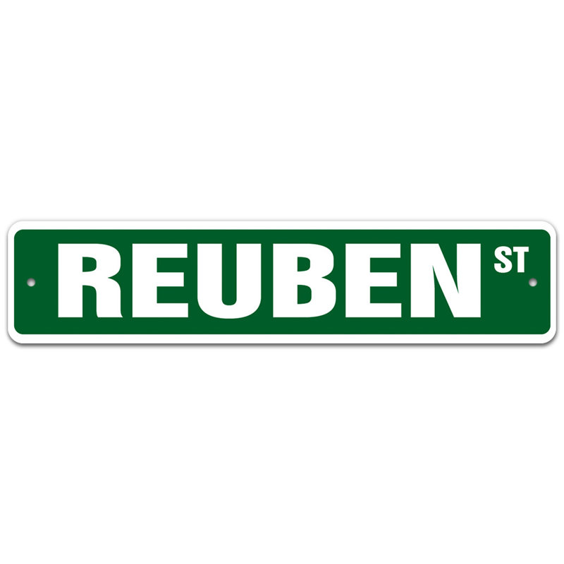 Plaque de rue, H 6 po x l 24 po x P 0,1 po