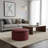 Fully Assembled 27" Fine Woven Micro-Texture Faux Leather Storage Ottoman-1405022906