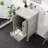 London 20"W x 18"D Bathroom Vanity with White Carrara Quartz Countertop and Undermount Porcelain Sink-543048164-615964424