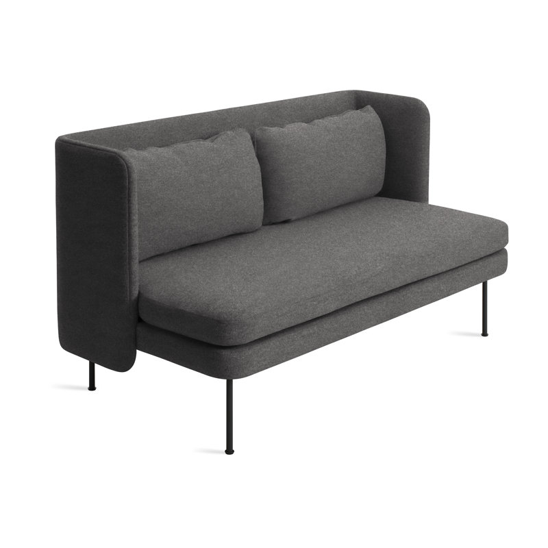 Bloke Loveseat, Gabro Gray Wool Blend