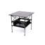 Table et chaises pliantes pour l'extérieur (3) - Fabrication légère en aluminium. Pour le camping, les pique-niques, la plage, la cour, le barbecue. Imperméable. Noir / gris (3) Fabriqué en aluminium. Et portable