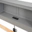 Lit plateforme gris avec rangement pour tête de lit, 3 tiroirs, lit gigogne simple et tête de lit et tiroirs pour un sommeil confortable-2077198053