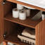 Meuble-lavabo moderne 30 po, lavabo en céramique, 45 degrés, attrait minimaliste rétro, meuble-lavabo naturel avec lavabo, conception à 45 degrés, optimisation de l'espace pour les meubles