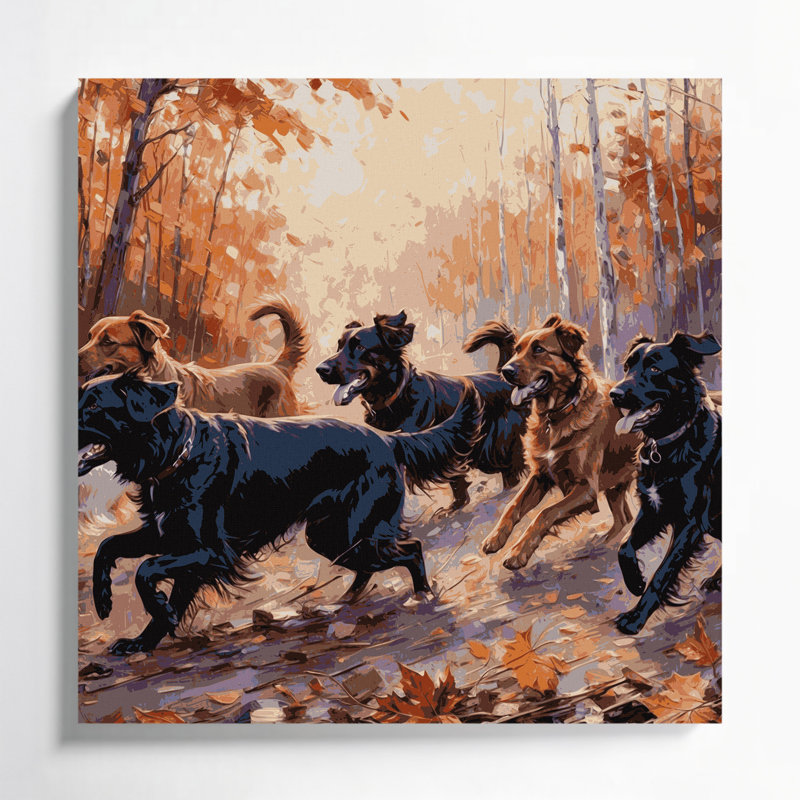 Dogs Belgian Tervuren Brown Canvas Wall Art, 12" H x 12" W