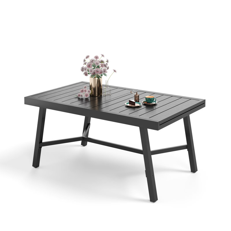 Alyah Extendable Steel Dining Table