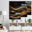 Corwin 3D Gold Waves en noir - impression abstraite-35124178-35124171