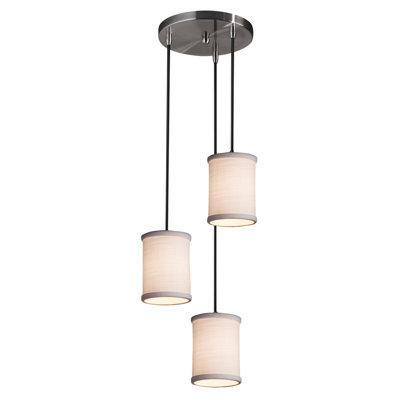 Suspension cylindrique en grappe 3 lumières Geoffroy