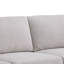 Causeuse 70,5 po en tissu de lin gris clair, pièces modulaires