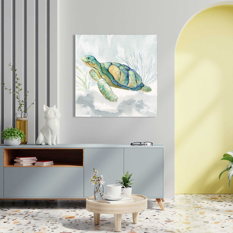 " Riding The Current II " by Tava Studios Painting Print, 18" W x 18" H, Wrapped Canvas
