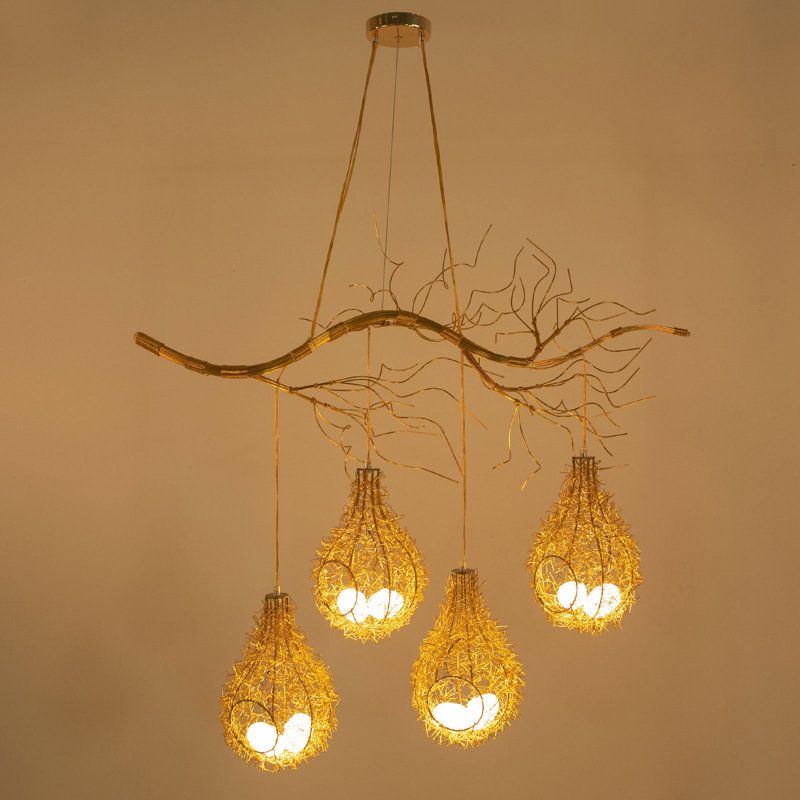 Lustre cage à oiseaux 8 lumières Lasseter