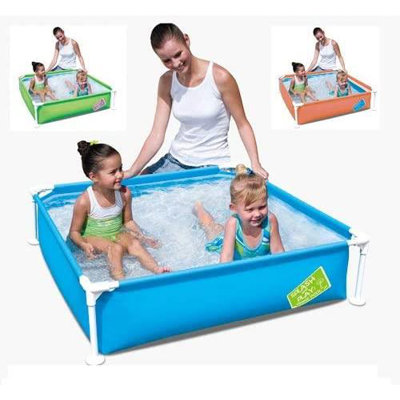 Steel Square Kiddie Pool 30.5cm H x 122cm W x 122cm L