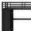 Structure de lit mezzanine avec garde-robe, bureau et tablettes de rangement