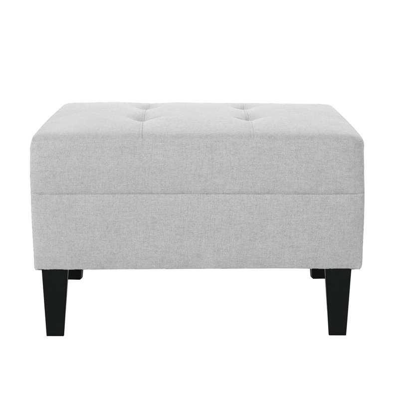 Tissu gris avec aspect attrayant et pieds en bois de bouleau pour plus de polyvalence, fonctionnalité de 23,69 po x 27,9 po x 19,04 po