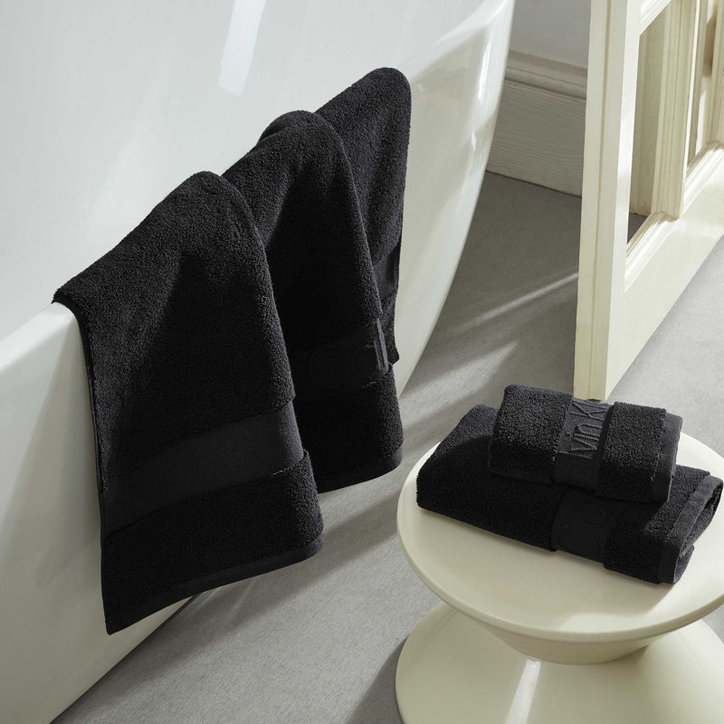 Ensemble de serviettes 3 pièces Calvin Klein, Noir
