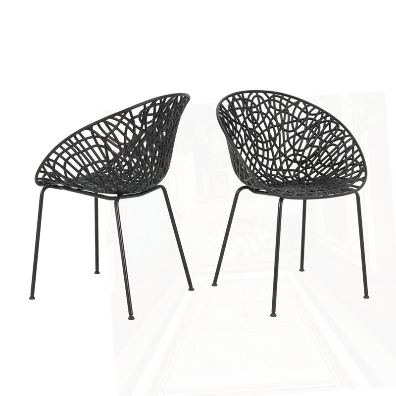 Chaise de salle à manger (ensemble de 2), Noir