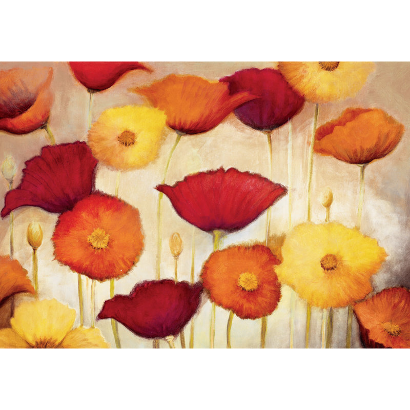 Poppies Con Normal - Wrapped Canvas Painting, 81cm H x 122cm W x 3.8cm D