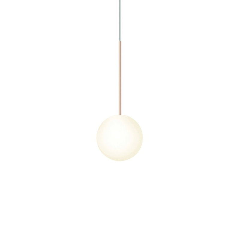 Luminaire suspendu sphère Bola, Or rose, H 20,4 po x l 8 po x P 8 po