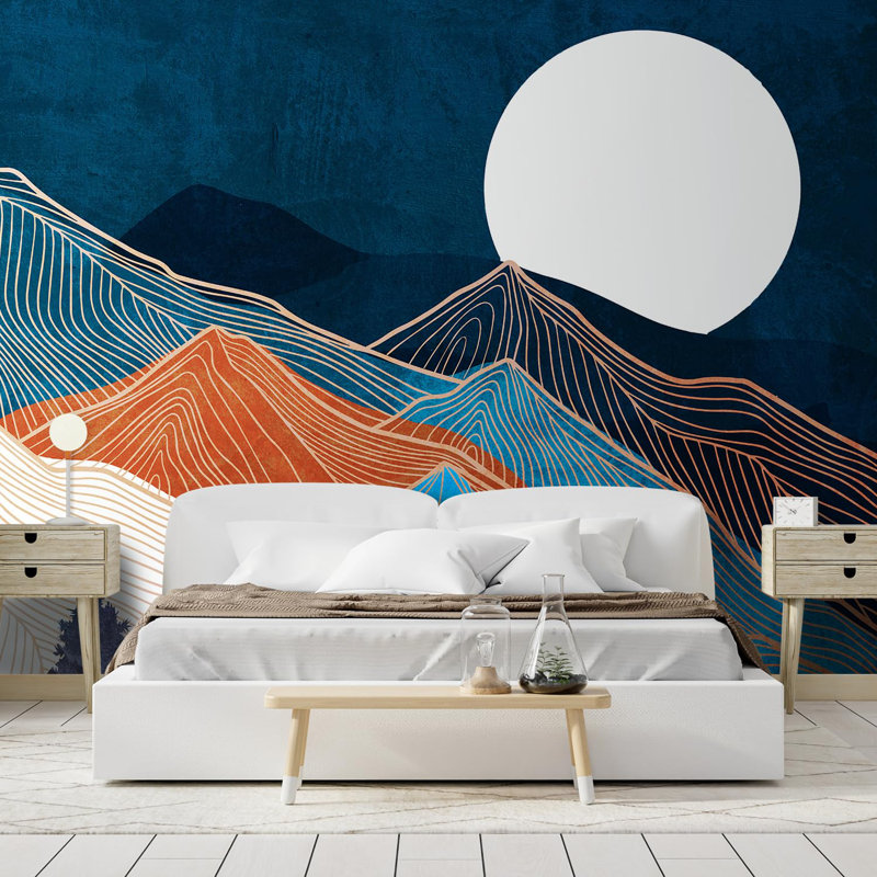 Abstract Mountains Peel & Stick Border, 120" L x 192" W