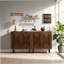 Armoire rustique, ensemble de 2 armoires de rangement, buffet classique