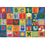 Tapis touffeté à motif géométrique Alphabet Blocks-623958370