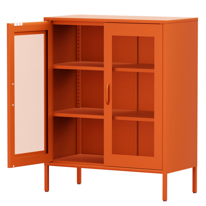Buffet décoratif 2 portes Ascena Steel, Orange