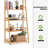 Barrelville Bamboo Ladder Bookcase Bookshelf Open Book Storage Shelf-815987561
