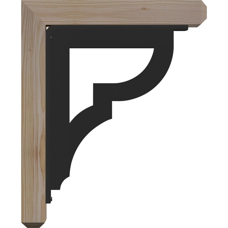 Support triple Ironcrest de 4 po Bradford, H 19 po x P 16 po, Sapin de Douglas de l 3 1/2 po x T 2 po (lisse)