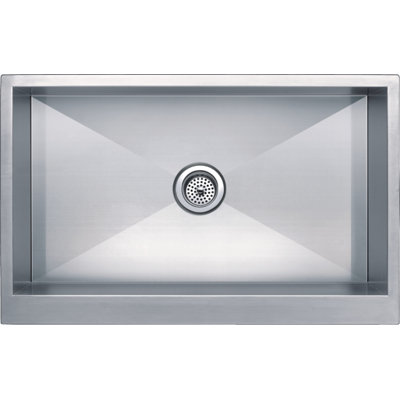 Belleville 33'' L Farmhouse / Apron Single Bowl Stainless Steel Kitchen Sink