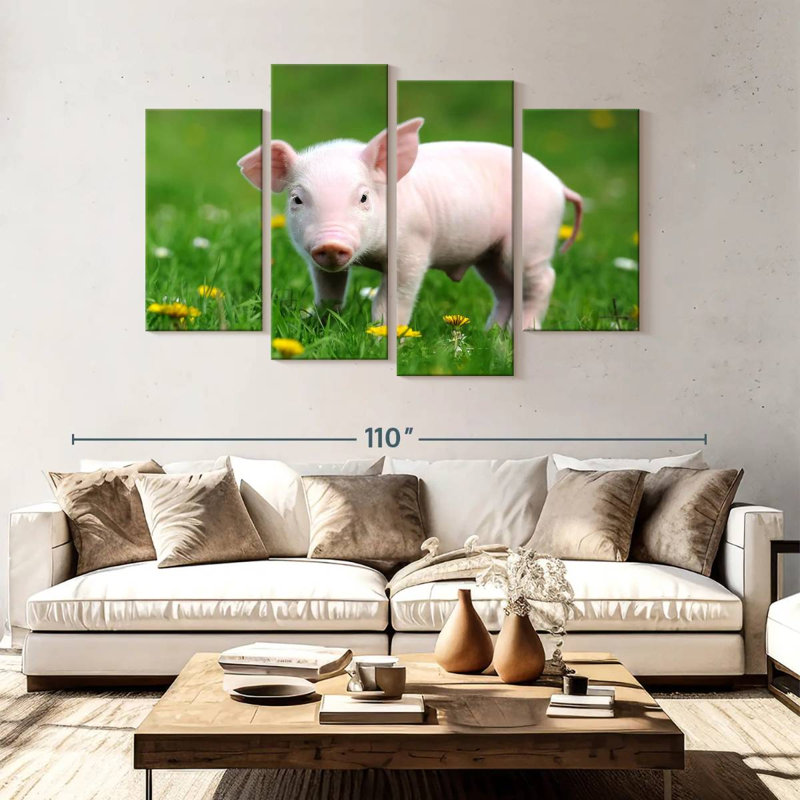 Brampt Spring Grass Pig, 54" H x 84" W