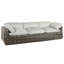 Montecito 111.25" Wide Outdoor Wicker Patio Sofa with Cushions-625000285-625000277-581575826