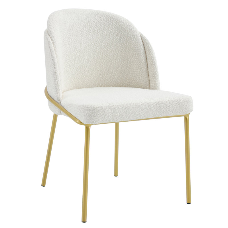 Dining Chair, Curved High Back Ergonomic Design, Comfortable Fabric Upholstery, Durable & Supportive For Family Use (Set Of 2)