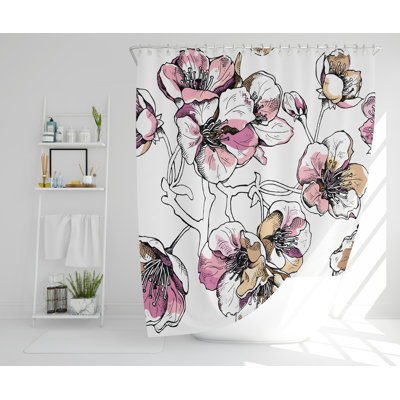 Melini Polyester Shower Curtain Set