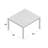 Rectangular Outdoor Dining Table With Umbrella Hole , 45'' in. W 40'' in. D