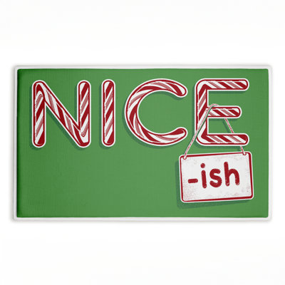 Vintage Nice-ish Humor Printed Plush Bath Mat and Bath Rug, design by Jedco Brands Inc., 18"x30"