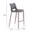 Upholstered Counter Stool with Metal Frame-1678078050