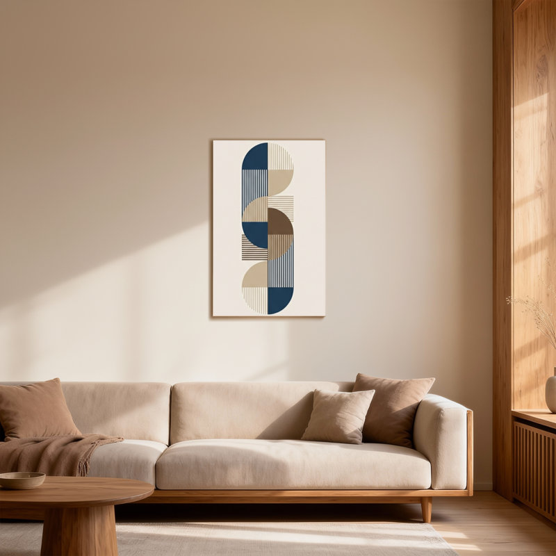 Abstract Geometric Shapes Abstract Pattern Design Art Print, 36" H x 24" W