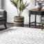 Tapis marocain Freetown pour le salon, la chambre et la cuisine, blanc et noir / noir-67418062