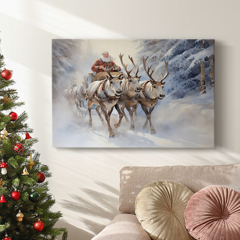 Christmas Holiday Arts - Toile tendue avec châssis, H 8 po x l 12 po