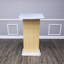 Pupitre de table en mélamine 49 po avec côtés incurvés en acier inoxydable brossé Fixturedisplays® 4929 - Podium assemblé