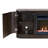Contemporary Fireplace Console, Entertainment Storage, TV Stand, Fully Assembled, Brown-581451457