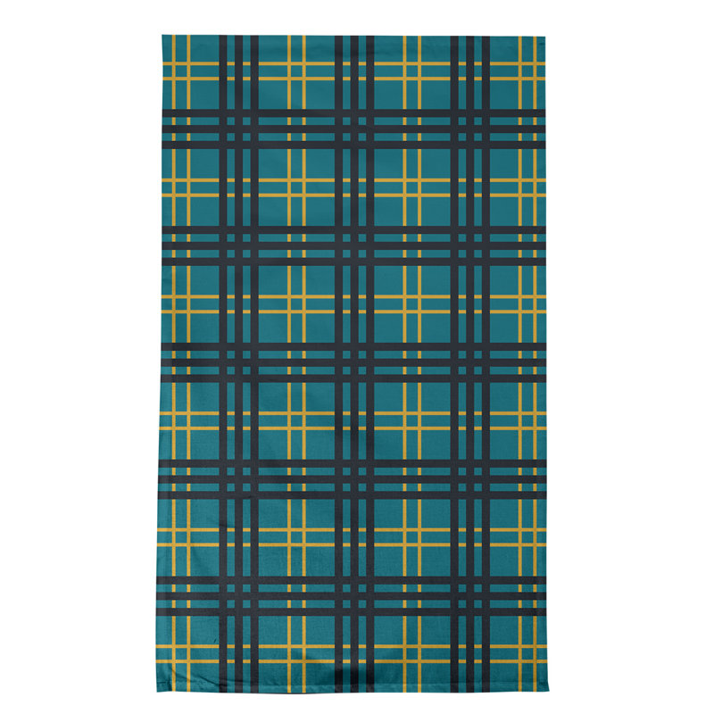 Torchon de luxe Jacksonville football, Bleu sarcelle / noir / jaune, Mélange de coton