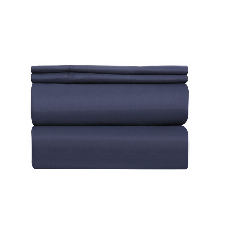 Microfiber Sheet Set, Black, King Sheet Set with 2 Pillowcases