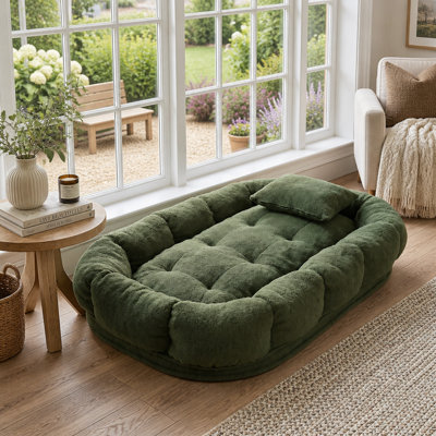 Upholstered 68.9 " Fabric Sofa Bed